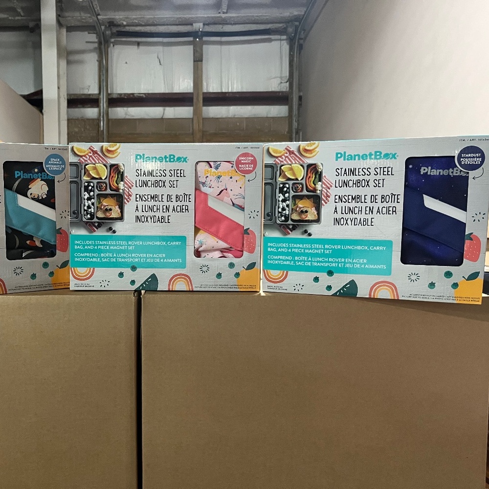 “BUNDLE LISTING” 2 NIB PlanetBox Stainless Lunch Box Kit -Star Dust &Unicorn